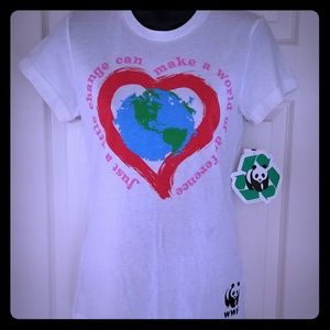 NWT WWF WORLD WILDLIFE FOUNDATION T SHIRT SIZE L